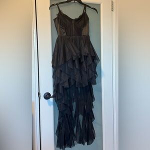 Elegant Black Mesh Dress